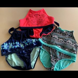 Justice Bathing Suits - Girls size 18 (lot of 3)